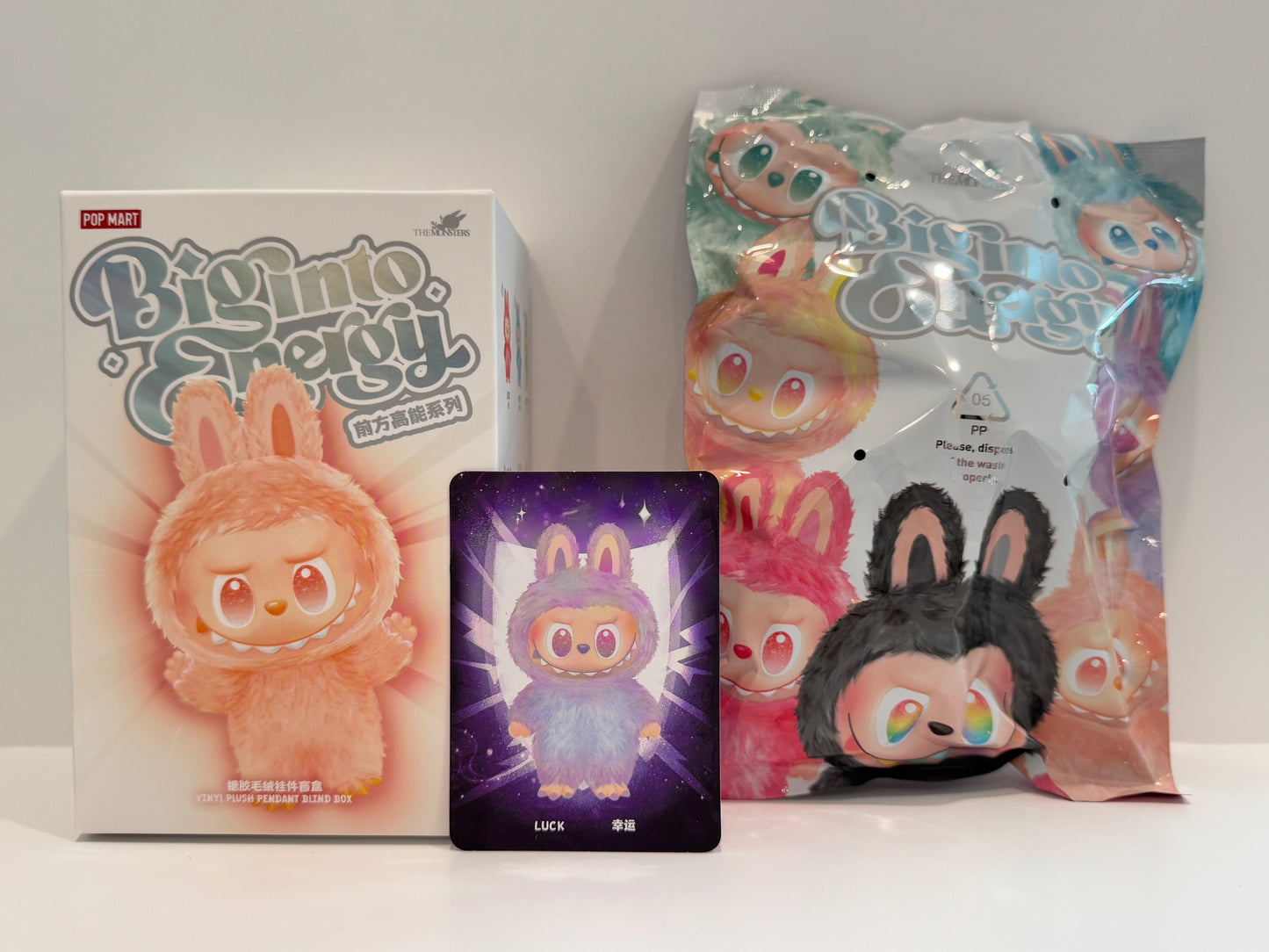 Luck - Big Into Energy V3 Labubu (Sealed Bag, Resealed Box)